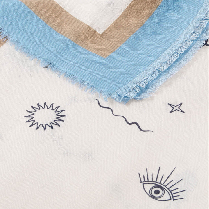 PRINTED SCARF BOHO CELESTIAL OFF