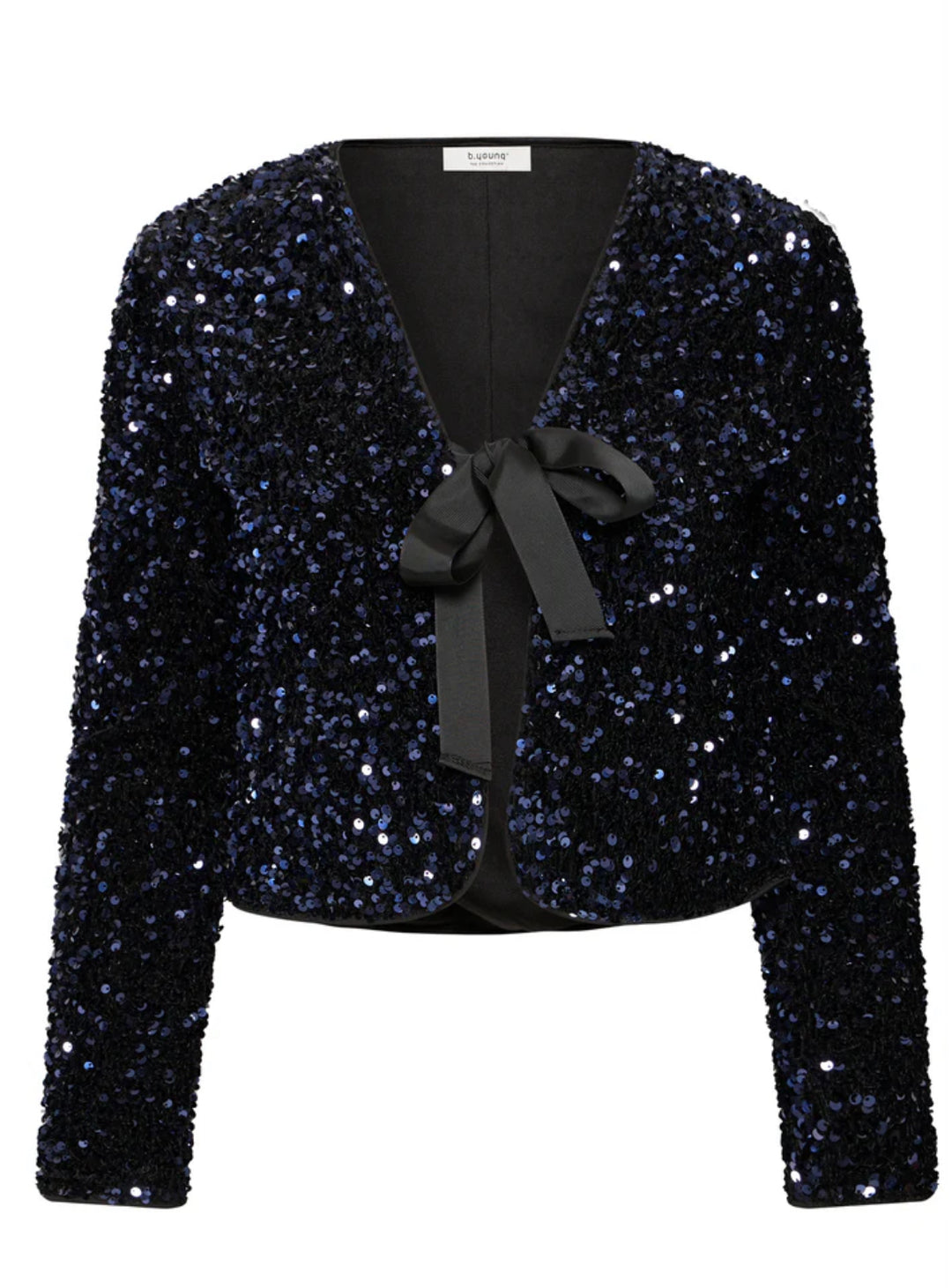 PALLIET BOW JACKET EVENING BLUE SEQUIN MIX