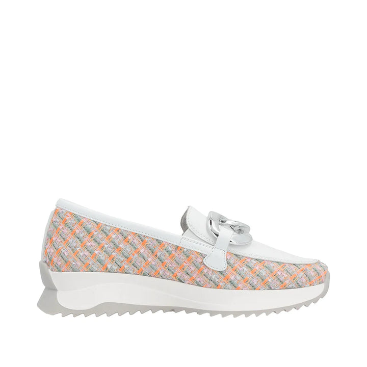 WHITE & PASTEL MIX WEAVE LOAFER