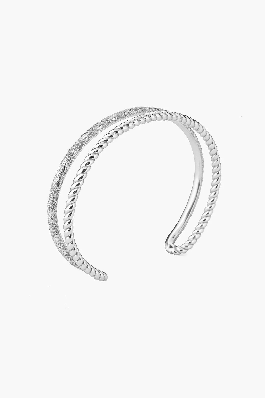 BRAID SILVER BANGLE