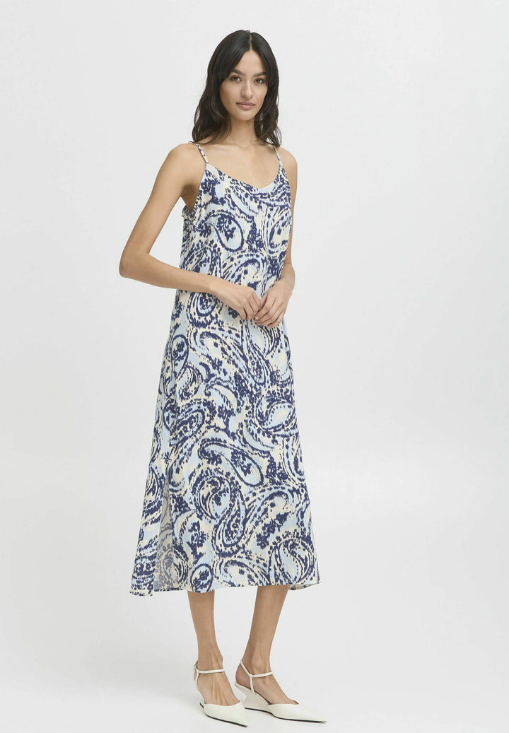 BLUE PAISLEY JOELLA SLIP DRESS