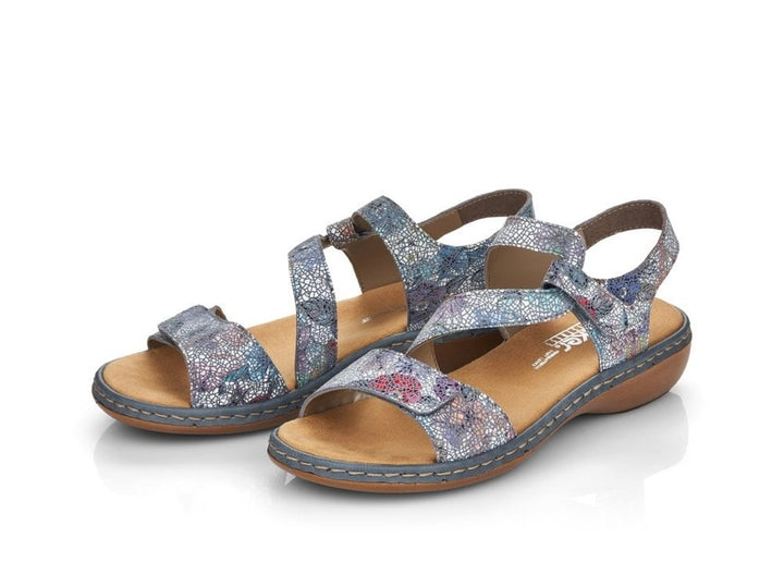 MULTI VELCRO DOUBLE STRAP SANDALS