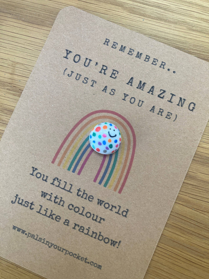 Rainbow Kindness Comfort Rock For Stress And Anxiety