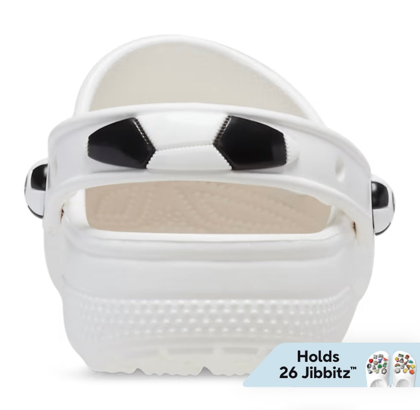 CLASSIC SOCCER BALL CLOG K WHITE/ BLACK