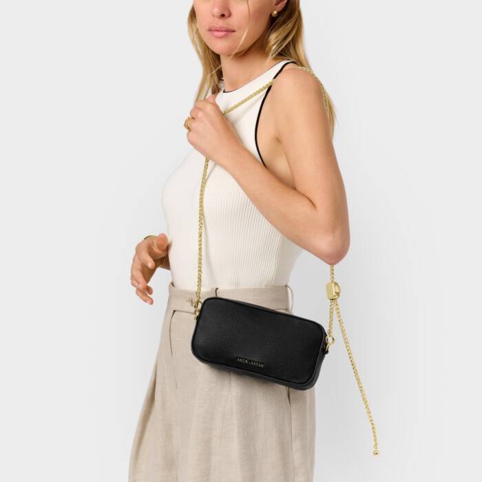 REMI SLIDER CHAIN CROSSBODY BAG
