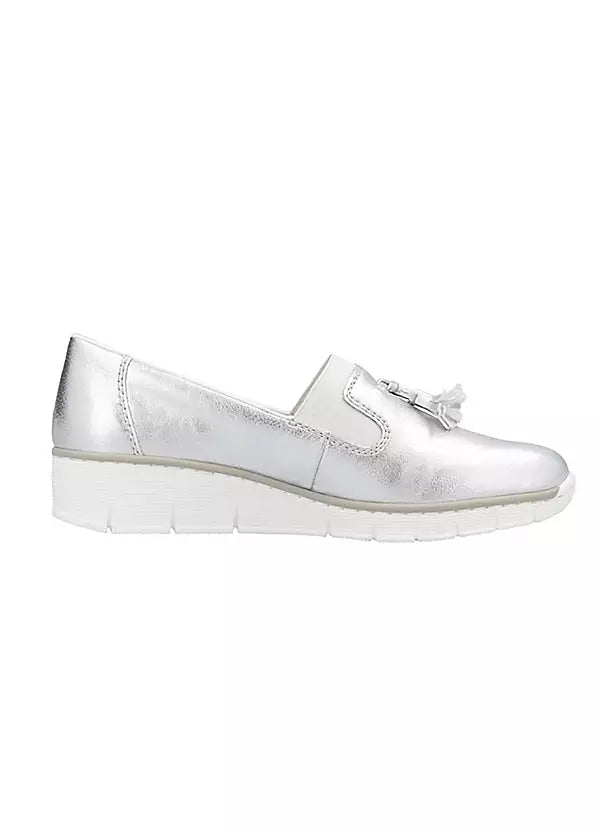 53751-90 LADIES SHOES SILVER/PLATINUM SEITL. ANFLECHTER