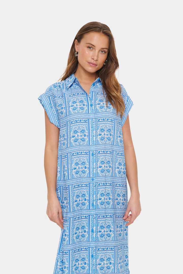 CAMPANULA PAISLEY SQUARES KAISA DRESS