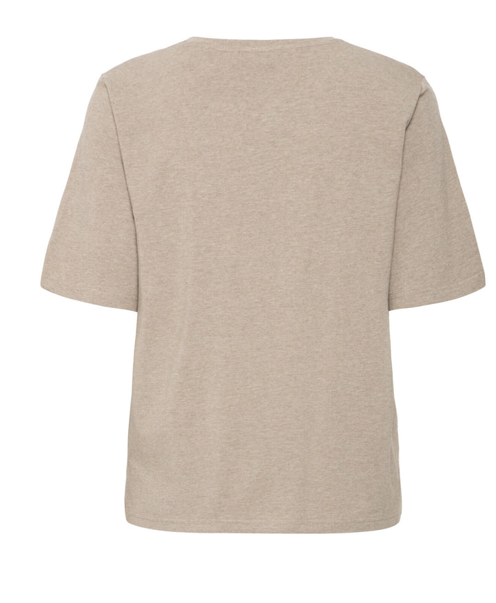 PAMILA HALF SL T-SHIRT WALNUT MELANGE