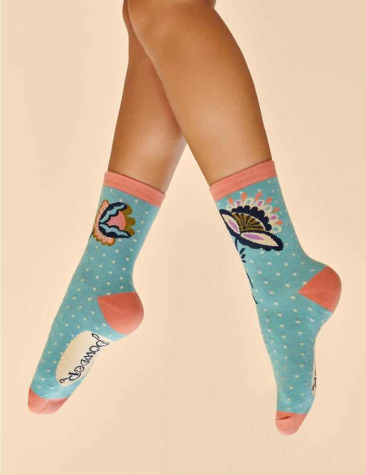 SCANDINAVIAN STEMS ANKLE SOCKS ICE BLUE
