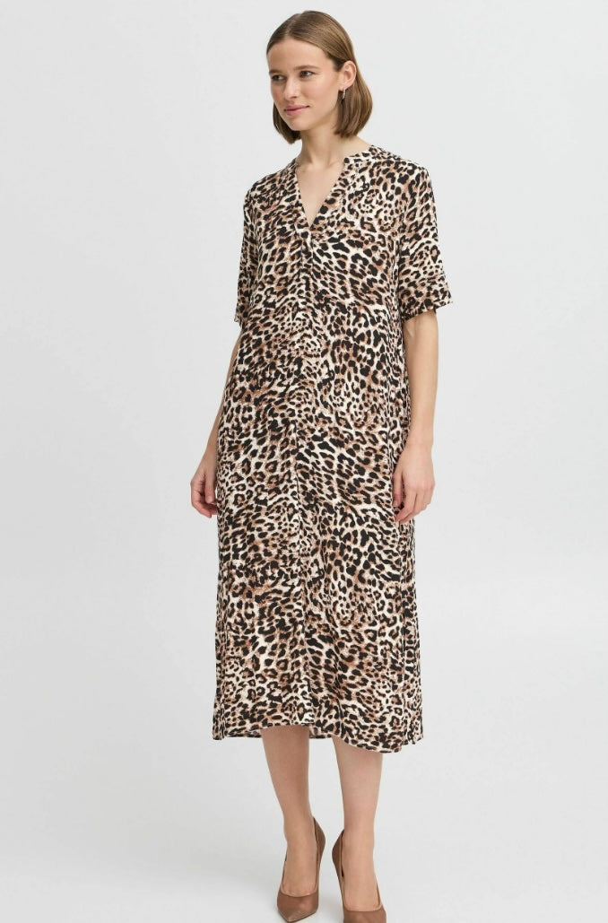 JOELLA DRESS BIRCH LEOPARD