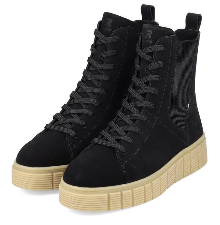 BLACK SUEDE R-EVOLUTION LACE UP BOOT