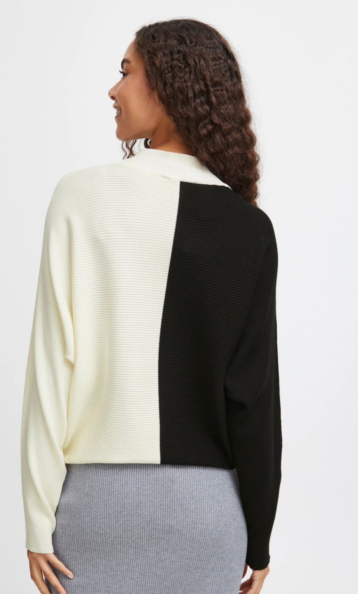 MMORLA RIB BAT JUMPER BIRCH MIX