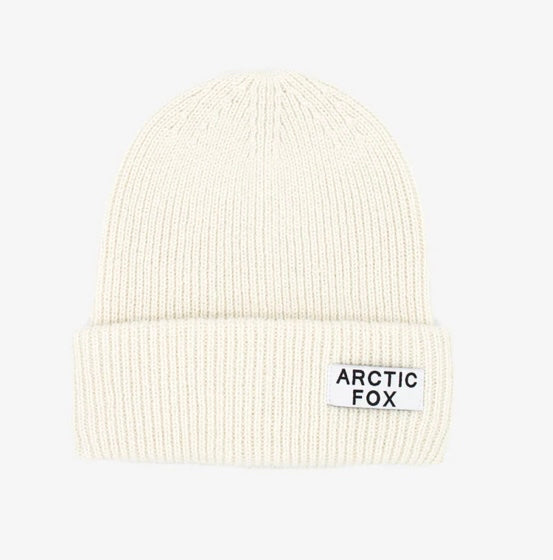 WINTER WHITE RECYCLED BOTTLE BEANIE HAT