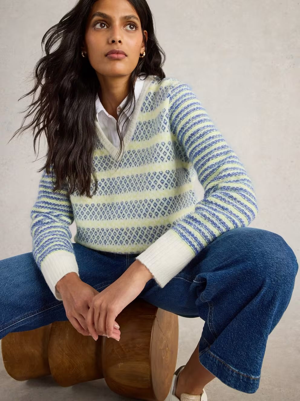 SAMMY STRIPE JUMPER BLUE MLT