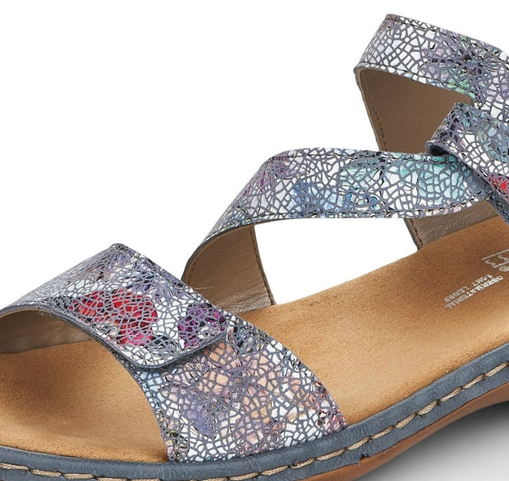 MULTI VELCRO DOUBLE STRAP SANDALS