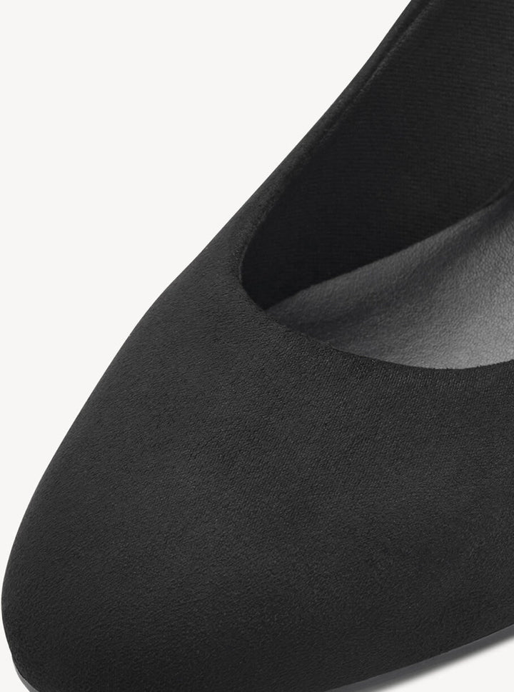 BLACK HEELD COURT SHOE