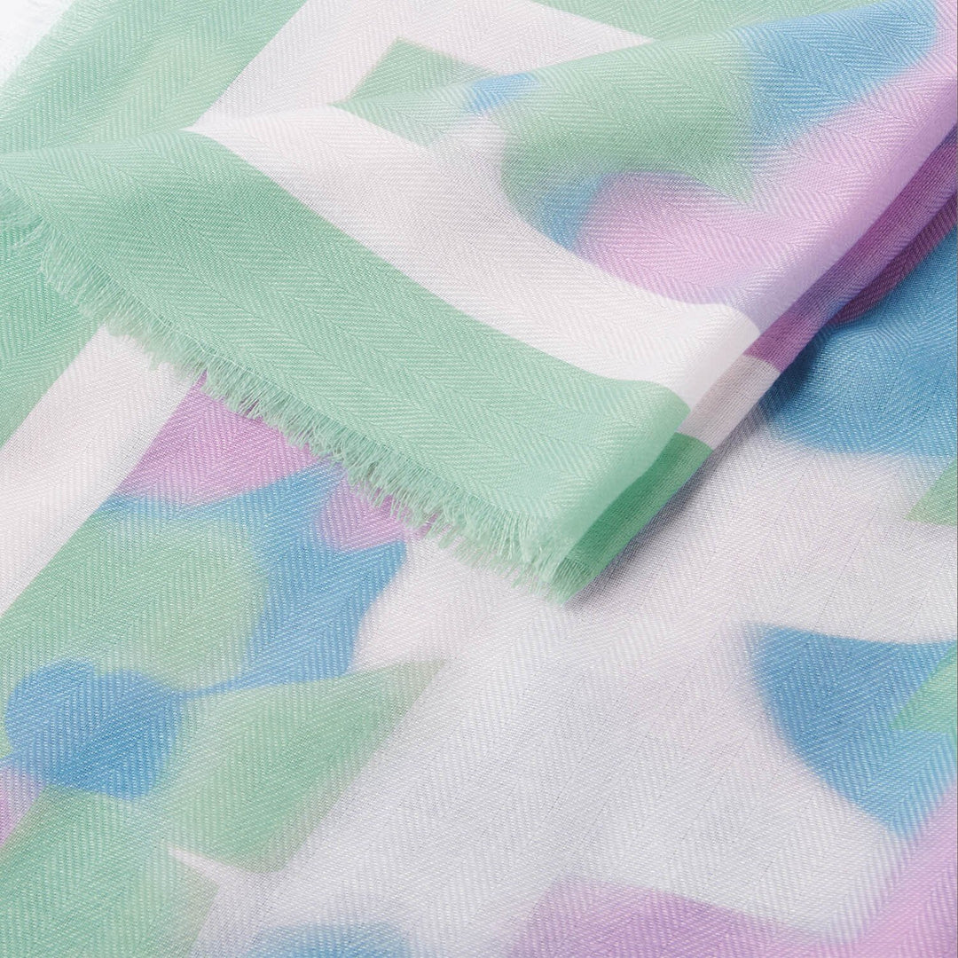 PRINTED SCARF WATERCOLOUR LILAC
