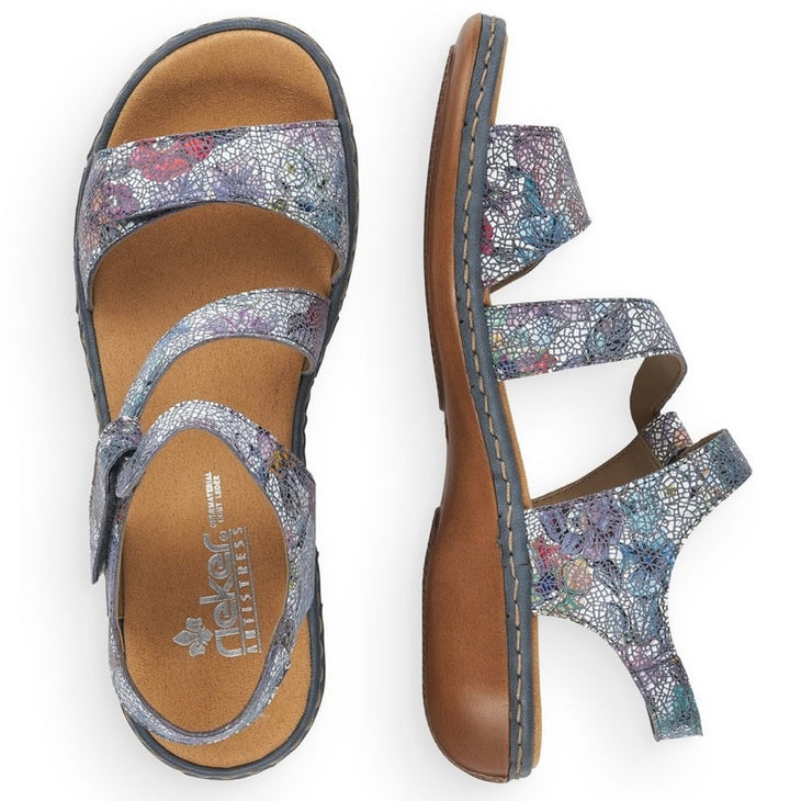 MULTI VELCRO DOUBLE STRAP SANDALS