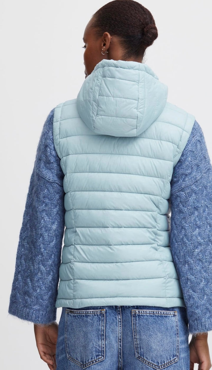 DUSTY BLUE AMALLA PADDED WAISTCOAT