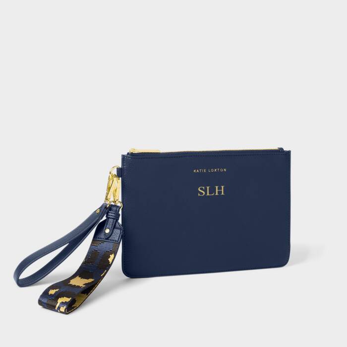 HALLIE WRISTLET POUCH MIDNIGHT BLUE