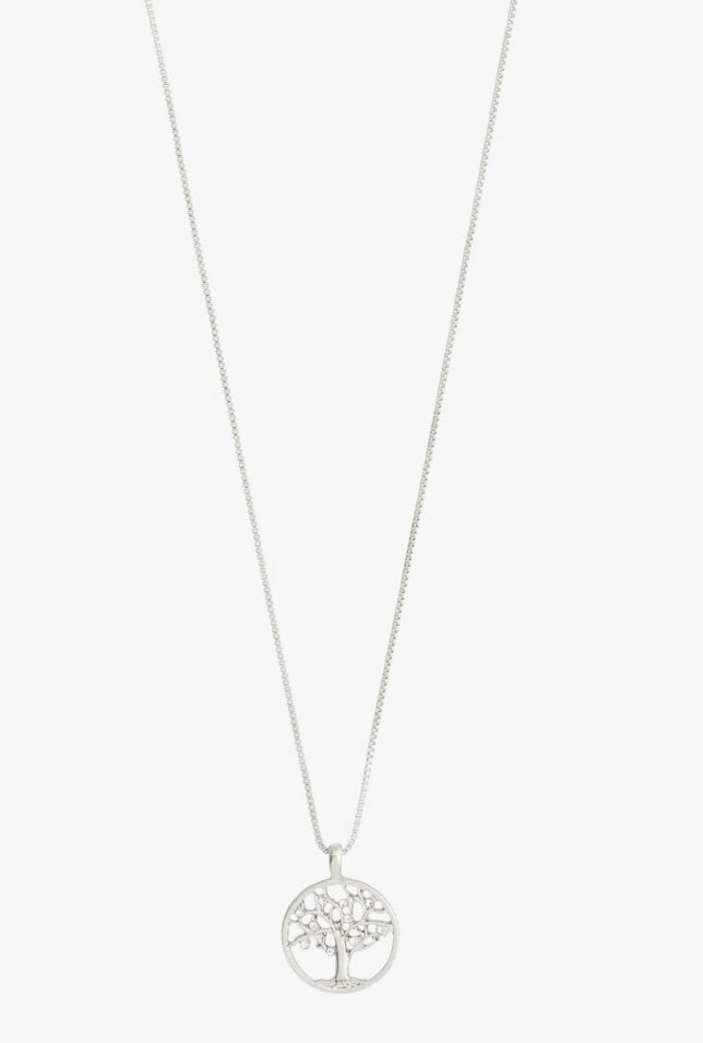 IBEN RECYCLED TREE OF LIFE SILVER PLATED NECKLACE