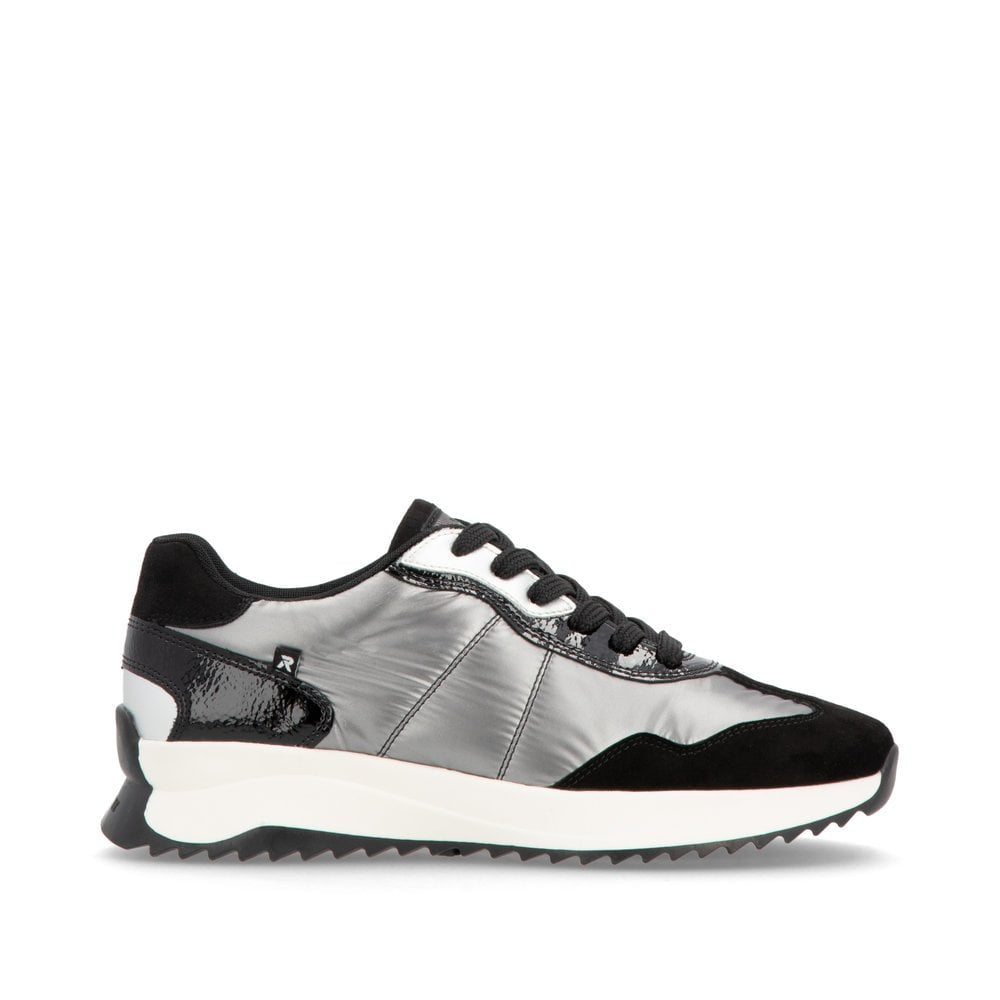 W1306-42 LADIES GREY COMBINATION SHOES