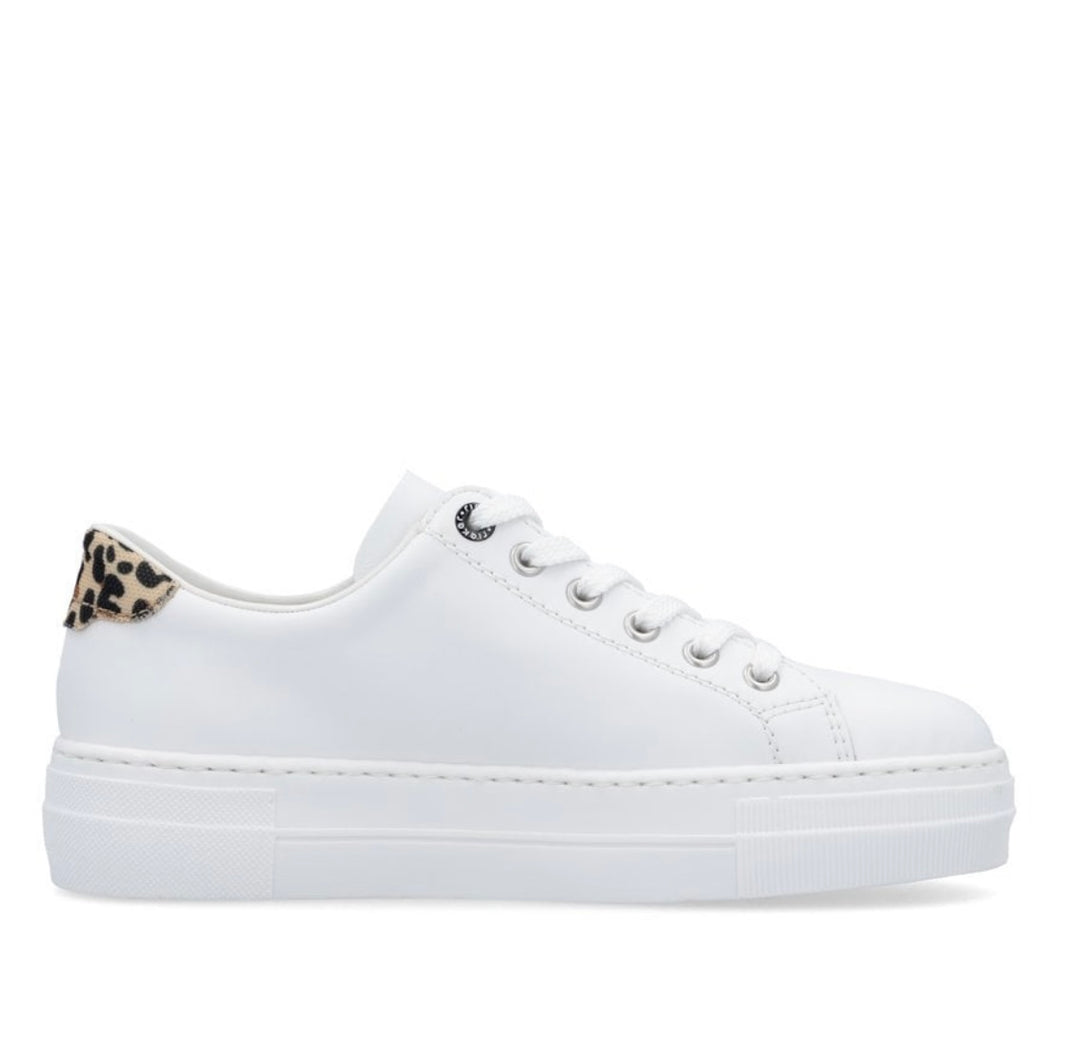 N4924-81 WHITE COMBINATION  ZIP SHOES