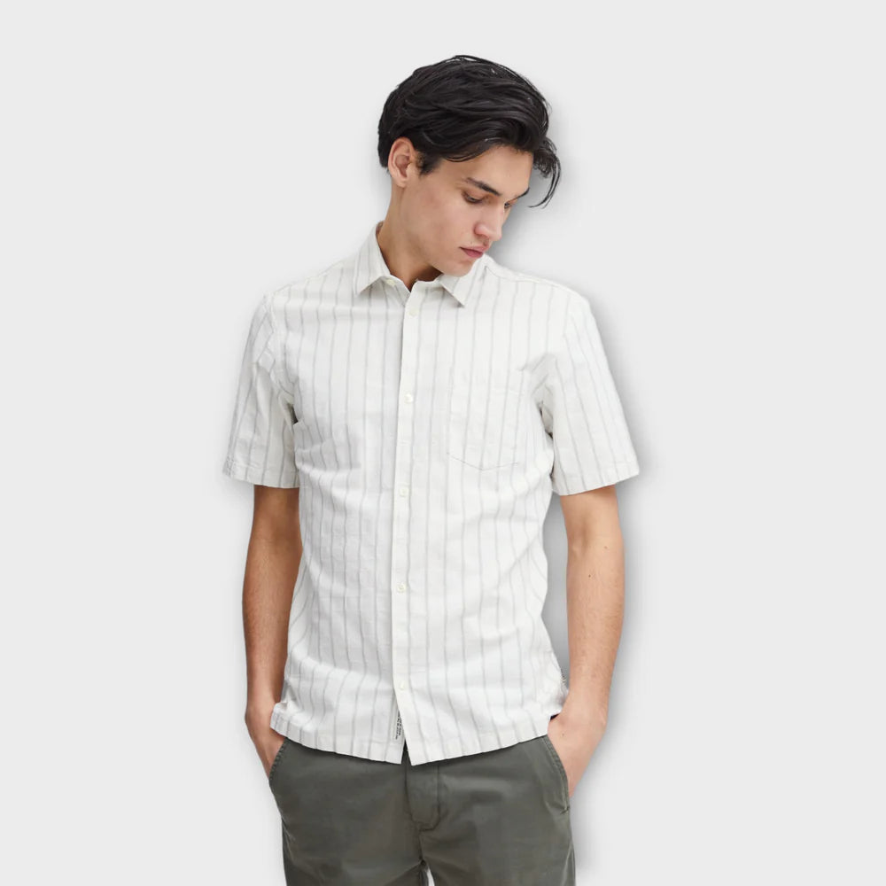 ANTON SS RC STRIPED STRUCTURE SHIRT