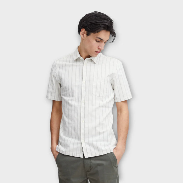 ANTON SS RC STRIPED STRUCTURE SHIRT