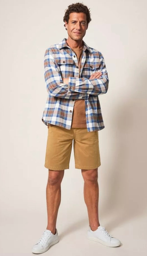 MID BROWN SUTTON ORGANIC CHINO SHORT