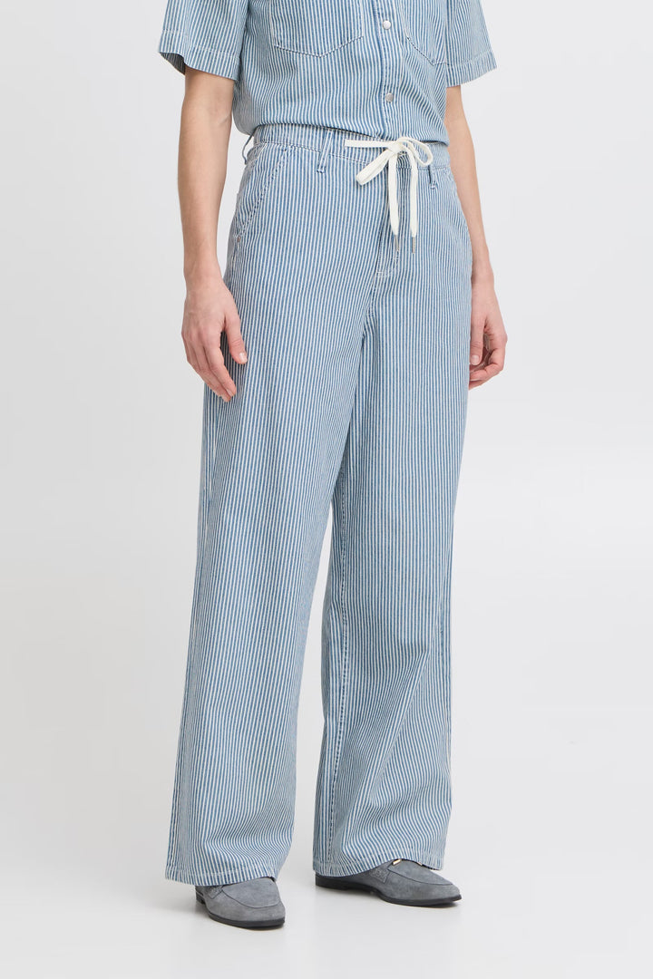 LARO PANTS BLUE STRIPE DENIM