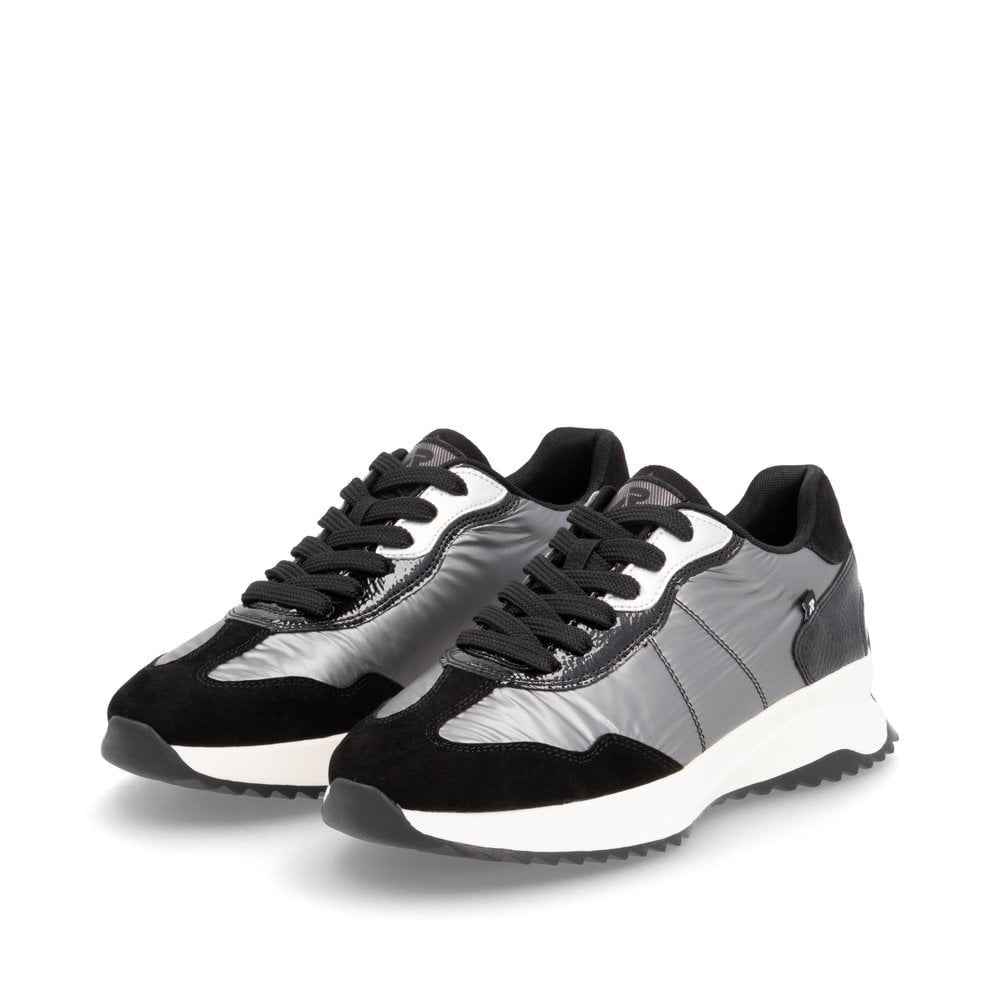 W1306-42 LADIES GREY COMBINATION SHOES