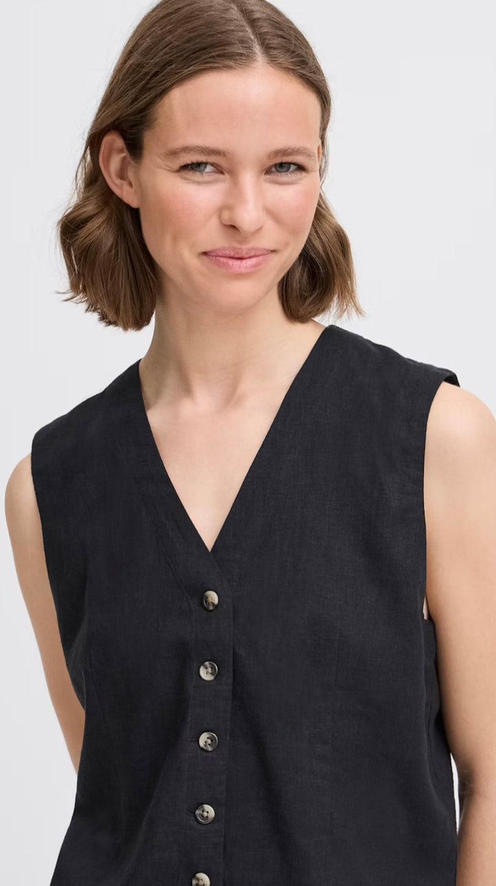 BLACK FALAKKA WAISTCOAT