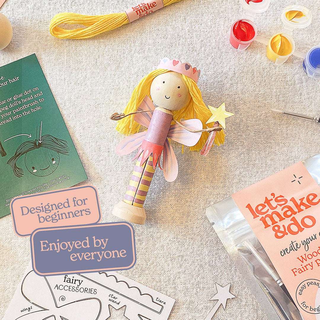 Create Your Own Fairy Wooden Peg Doll Kit