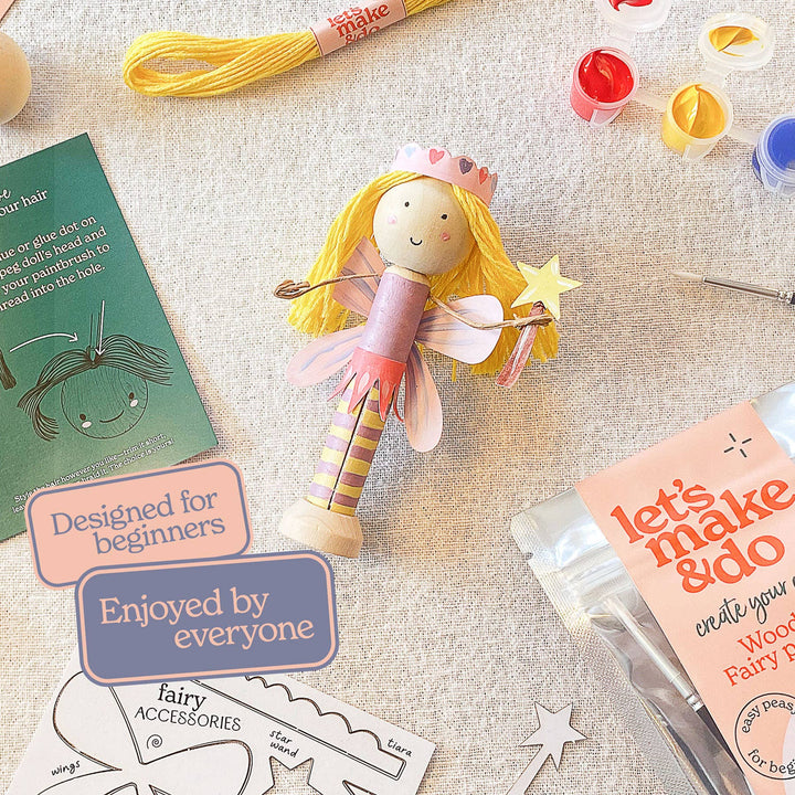 Create Your Own Fairy Wooden Peg Doll Kit