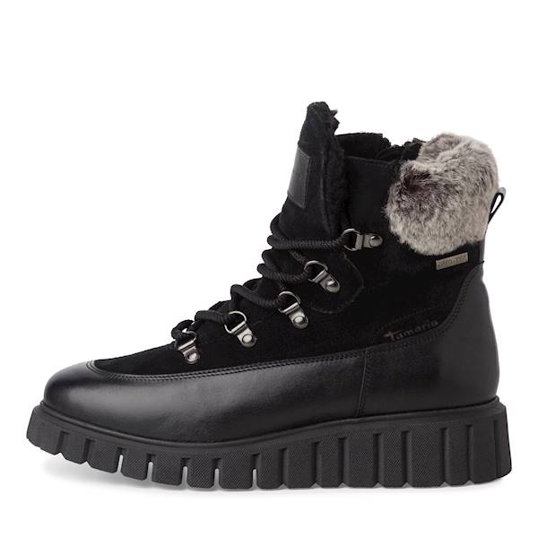 BLACK LACE UP BOOTS