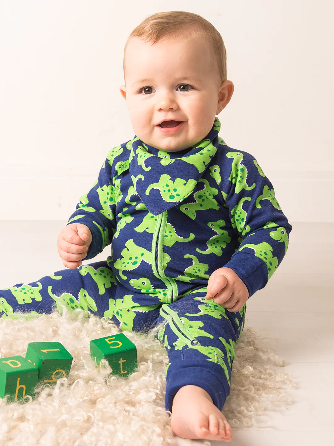 MAPLE THE DINOSAUR ZIP UP ROMPER