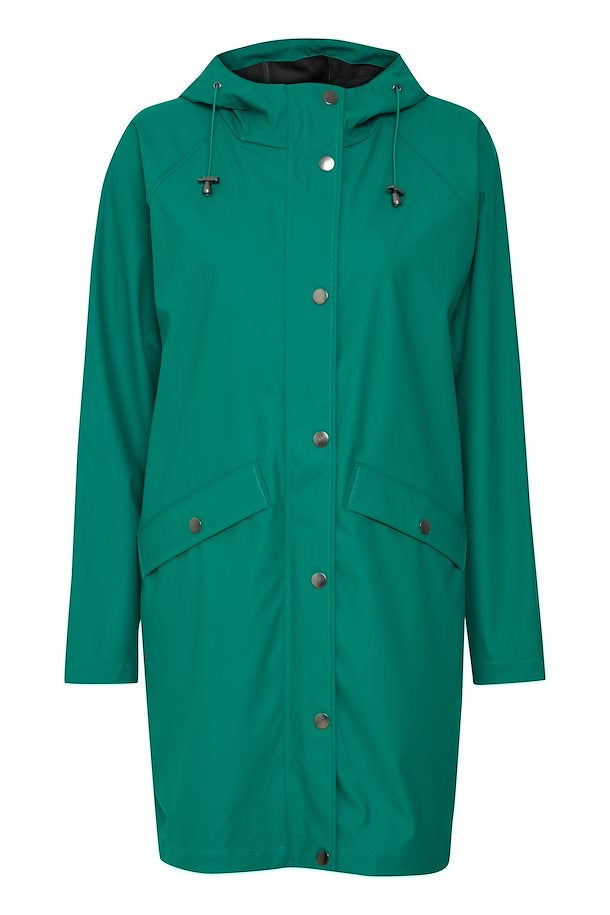 CADMIUM GREEN TAZI RAINCOAT