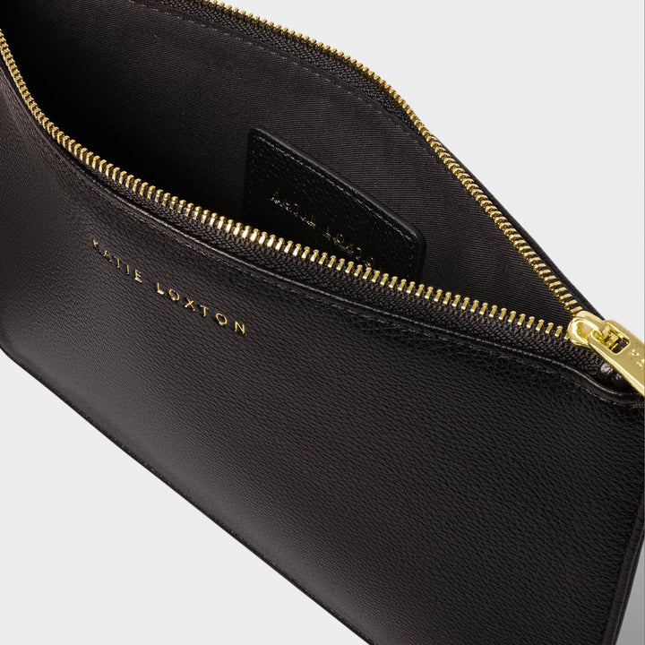 HALLIE WRISTLET POUCH BLACK 16CM