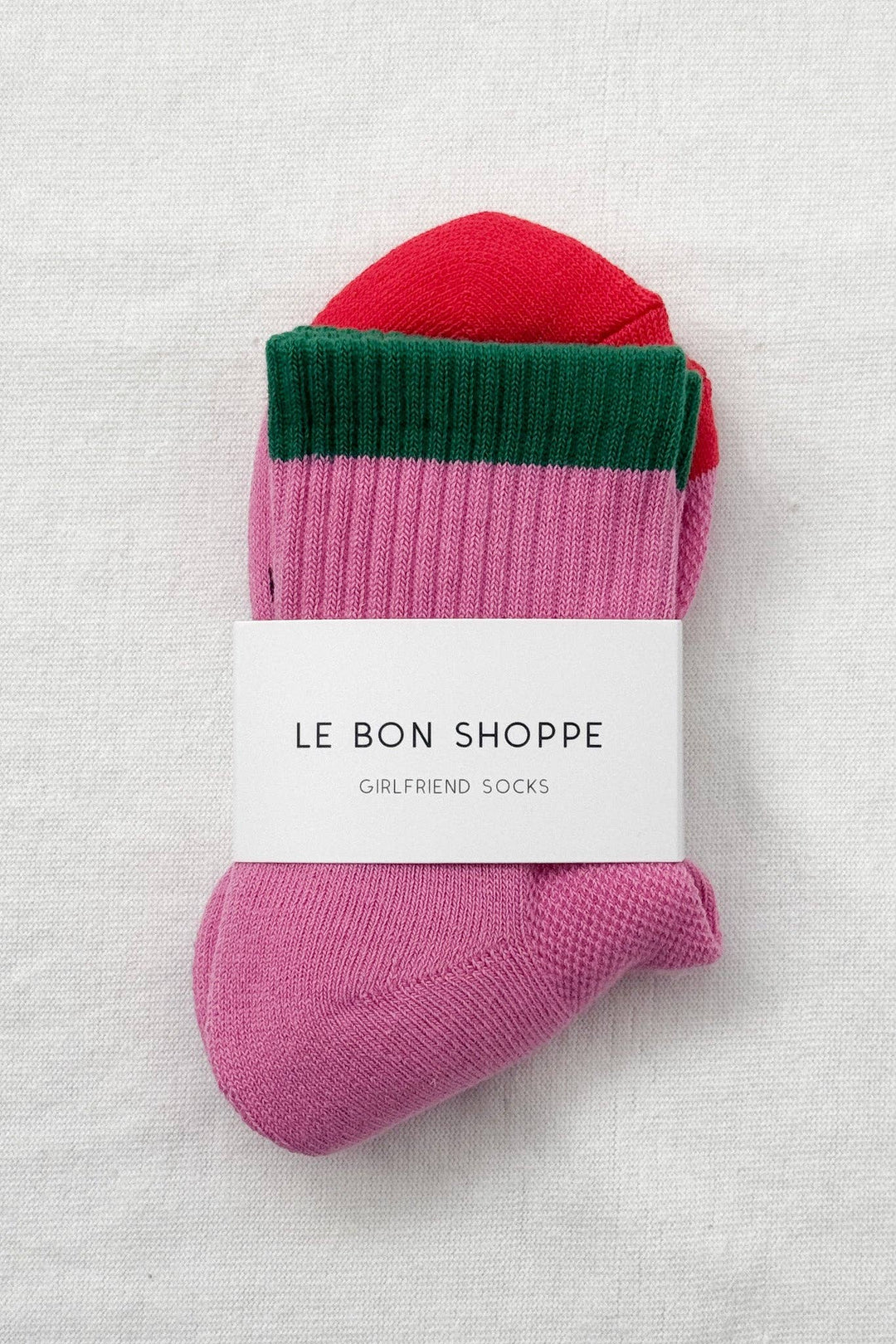 Color Block Girlfriend Socks : Blue Red