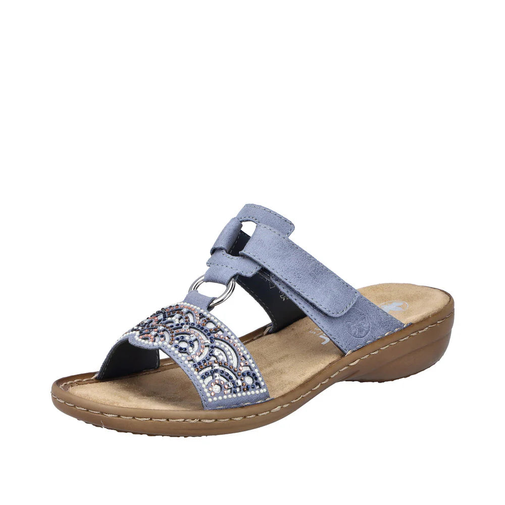 608K2-12 LADIES' SANDALS BLUE FLEXIBLER ANFLECHTER