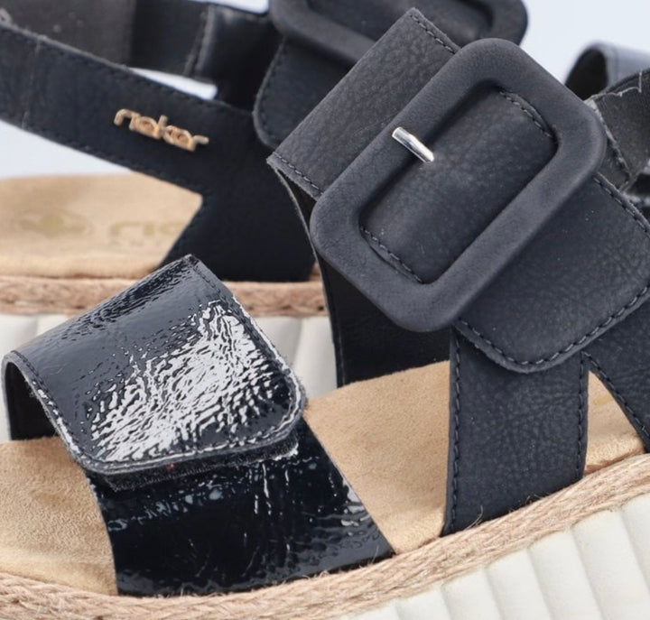 69260-00 LADIES' SANDALS BLACK SEITL. ANFLECHTER