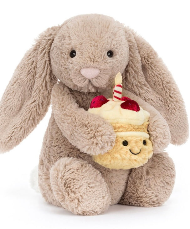 BASHFUL BEIGE BIRTHDAY BUNNY