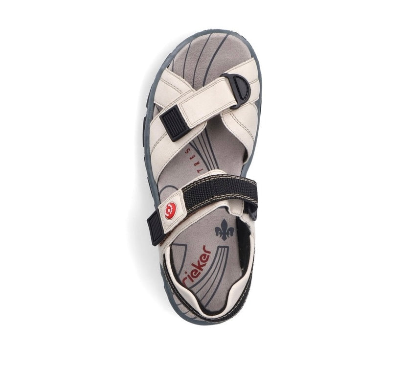 WHITE HOOK & LOOP SANDALS