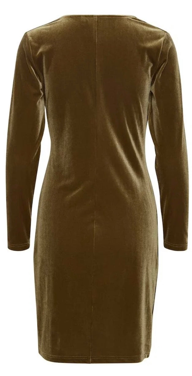 MILITARY OLIVE PERLINA DRESS