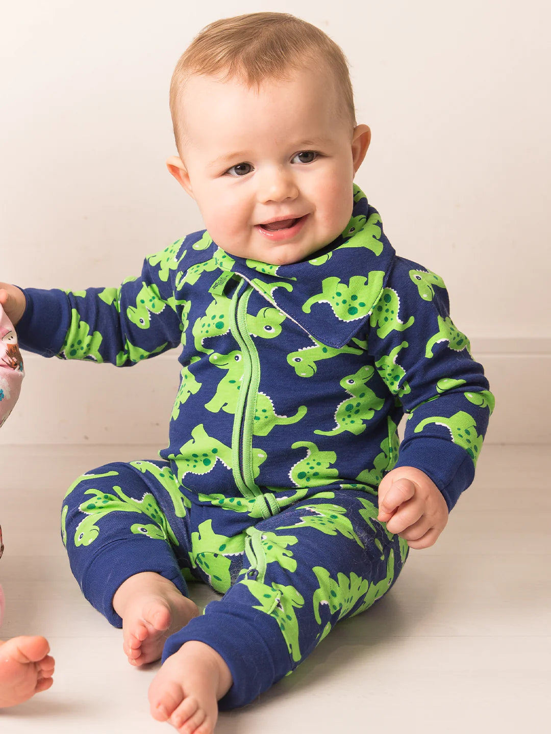 MAPLE THE DINOSAUR ZIP UP ROMPER