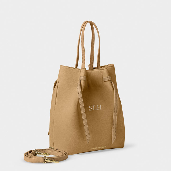 CELINA SUEDETTE BUCKET BAG CAMEL