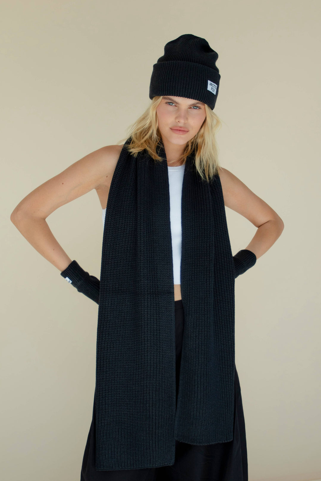 Recycled Bottle Beanie - Black Onyx - AW24