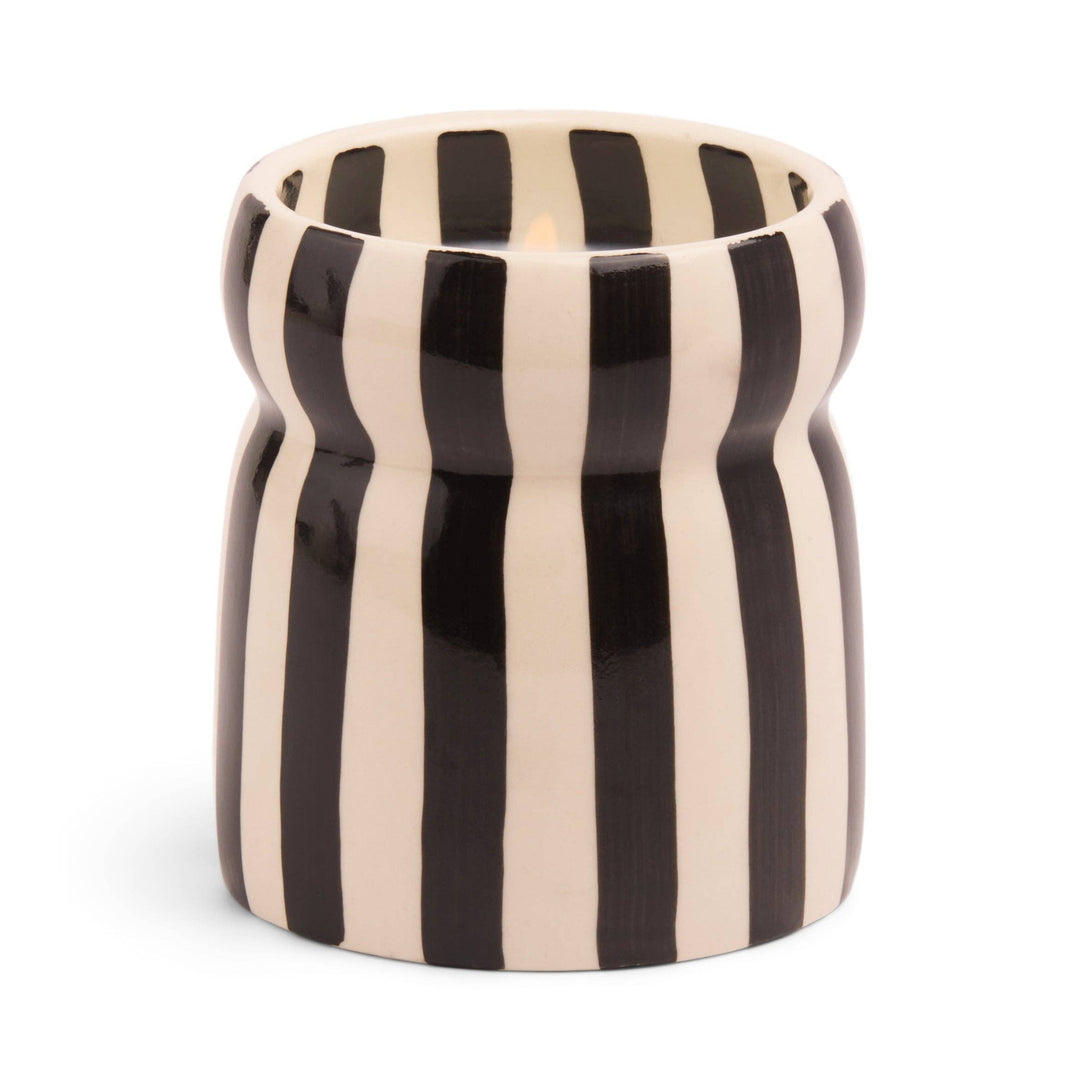 Paddywax Cabana Black Ceramic Candle - Lava Stone
