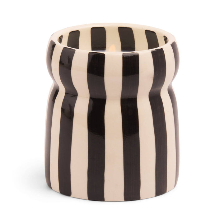 Paddywax Cabana Black Ceramic Candle - Lava Stone